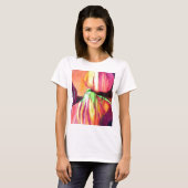 パープルイチジクオリジナルアートの水色ドリップ絵画ズ Tシャツ (正面フル)