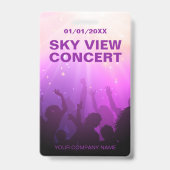 パープルイベントスタッフバッジ(コンサートまたはフェスティバル) バッジ (Back)