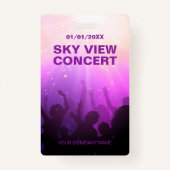 パープルイベントスタッフバッジ(コンサートまたはフェスティバル) バッジ (裏面)