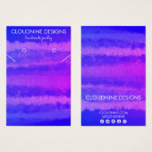 パープルイヤリングネックレスジュエリーディスプレイカード (正面&裏面)