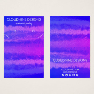 パープルイヤリングネックレスジュエリーディスプレイカード