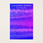 パープルイヤリングネックレスジュエリーディスプレイカード (正面)