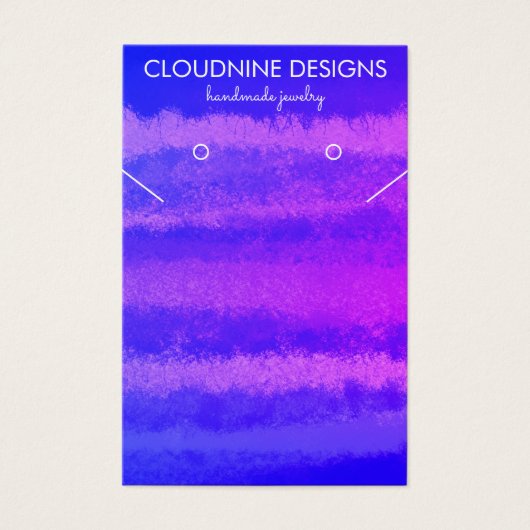 パープルイヤリングネックレスジュエリーディスプレイカード (正面)