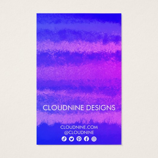 パープルイヤリングネックレスジュエリーディスプレイカード (裏面)