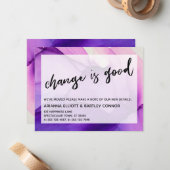 パープルインクの変更は良い動きの発表 ノートカード (正面/裏面インサイチュ)