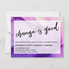 パープルインクの変更は良い動きの発表 ノートカード