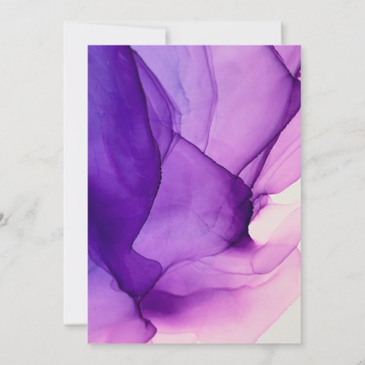 パープルインクスのハッピーエバーアフターウェディングレセプション 招待状 (裏面)