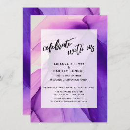 パープルインクス　私たちと一緒に結婚式を祝おう 招待状
