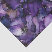 パープルインクフラワーズデコページティッシュペーパー 薄葉紙 (詳細)