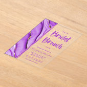パープルインクブライダルブランチアクリル招待状 アクリル招待状 (レイダウン)