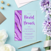 パープルインクブライダルブランチアクリル招待状 アクリル招待状 (インサイチュ (ウェディング))