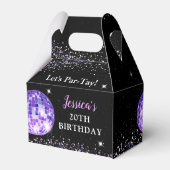 パープルインザーズ誕生日時代パーティー フェイバーボックス (裏面サイド)