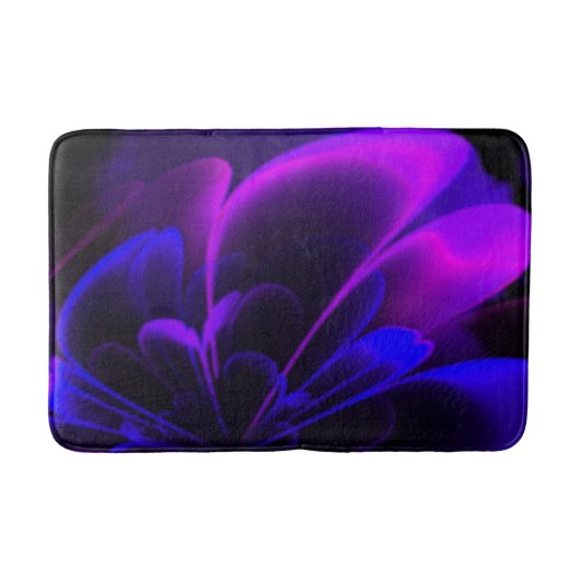 パープルインジゴスタイルフラワーハーフコロラ バスマット (正面)