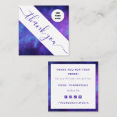 パープルインディゴコスミック銀河系ナイトロゴ スクエア名刺 (正面/裏面)