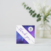 パープルインディゴコスミック銀河系ナイトロゴ スクエア名刺 (スタンド正面)