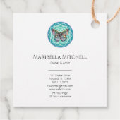 パープルインディゴバタフライミスティックマンダラターコイズ フェイバータグ (裏面)