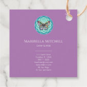 パープルインディゴバタフライミスティックマンダラターコイズ フェイバータグ (裏面)