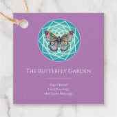パープルインディゴバタフライミスティックマンダラターコイズ フェイバータグ (正面)