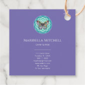 パープルインディゴバタフライミスティックマンダラターコイズ フェイバータグ (裏面)