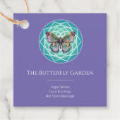 パープルインディゴバタフライミスティックマンダラターコイズ フェイバータグ (正面)