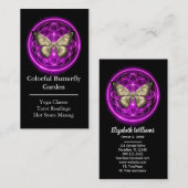 パープルインディゴバタフライミスティックマンダラターコイズ 名刺 (正面/裏面)