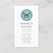 パープルインディゴバタフライミスティックマンダラターコイズ 名刺 (裏面)