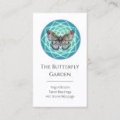 パープルインディゴバタフライミスティックマンダラターコイズ 名刺 (正面)