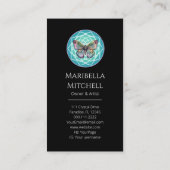 パープルインディゴバタフライミスティックマンダラターコイズ 名刺 (裏面)