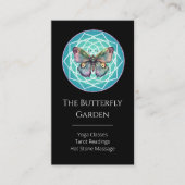 パープルインディゴバタフライミスティックマンダラターコイズ 名刺 (正面)