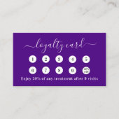 パープルインディゴqrコードのビジネスロゴ ロイヤリティカード (正面)