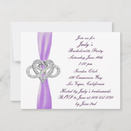 パープルインフィニティハートバチェロレッテ招待状 招待状