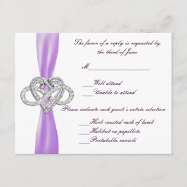 パープルインフィニティハート応答カード 出欠カード