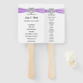 パープルインフィニティハート結婚式 プログラムファン ハンドファン (正面&裏面)