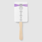 パープルインフィニティハート結婚式 プログラムファン ハンドファン (裏面)