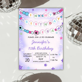 パープルインマイ誕生日エラフレンドシップブレスレット 招待状