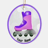 パープルインラインスケートデザインセラミックオーナメント セラミックオーナメント (左)
