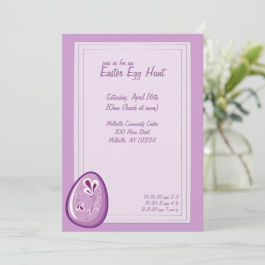 パープルイースターエッグ狩り招待状 招待状 (スタンド正面)
