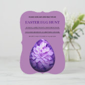 パープルイースターシンプル狩りブランチ卵招待状 招待状 (スタンド正面)