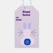 パープルイースターバニーギフトラベル ギフトタグ (裏面)