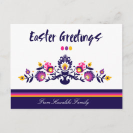💜パープルイースター民俗学カスタム文字はがき ポストカード