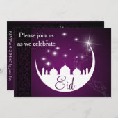 パープルイードムバラクムーンモスク 招待状 (正面/裏面)