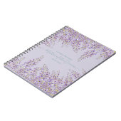 パープルウィステリアセージフローラ庭園の結婚式 ノートブック (左側)