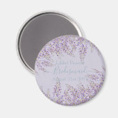 パープルウィステリアセージフローラ庭園の結婚式 マグネット (正面/裏面)