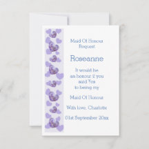 パープルウィステリアハートメイド・オブ・オーナー（花嫁付き添い人）リクエスト