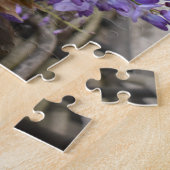 パープルウィステリアフラワーズケンジントンチェルシーロンドン ジグソーパズル (側面)