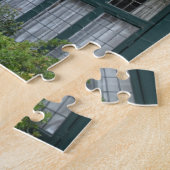 パープルウィステリアフラワーズケンジントンチェルシーロンドン ジグソーパズル (側面)