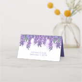 パープルウィステリアフローラ結婚披露宴 プレイスカード (裏面)