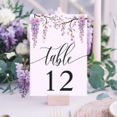 パープルウィステリアブランチウォーター結婚カラー テーブルナンバー