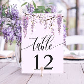 パープルウィステリアブランチウォーター結婚カラー テーブルナンバー
