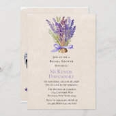 パープルウィステリアヴィンテージトラックブライダルシャワー 招待状 (正面/裏面)